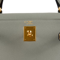 HERMES - Sac à main Kelly II 28 cuir veau Evercolor Gris Mouette - Handbag