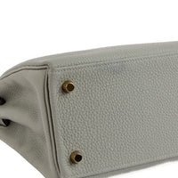 HERMES - Sac à main Kelly II 28 cuir veau Evercolor Gris Mouette - Handbag