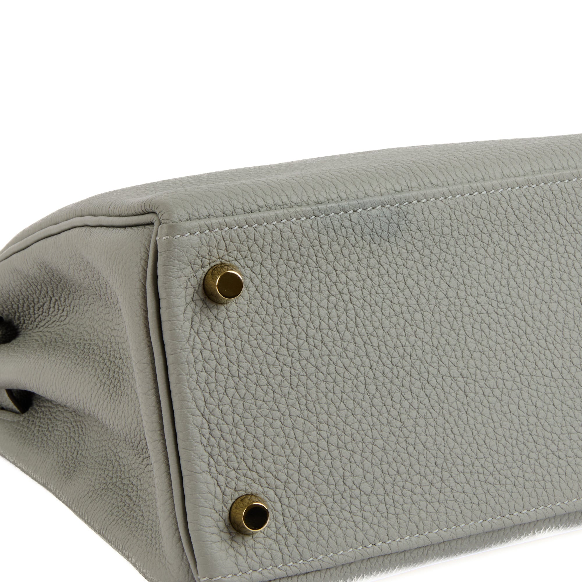HERMES - Sac à main Kelly II 28 cuir veau Evercolor Gris Mouette - Handbag