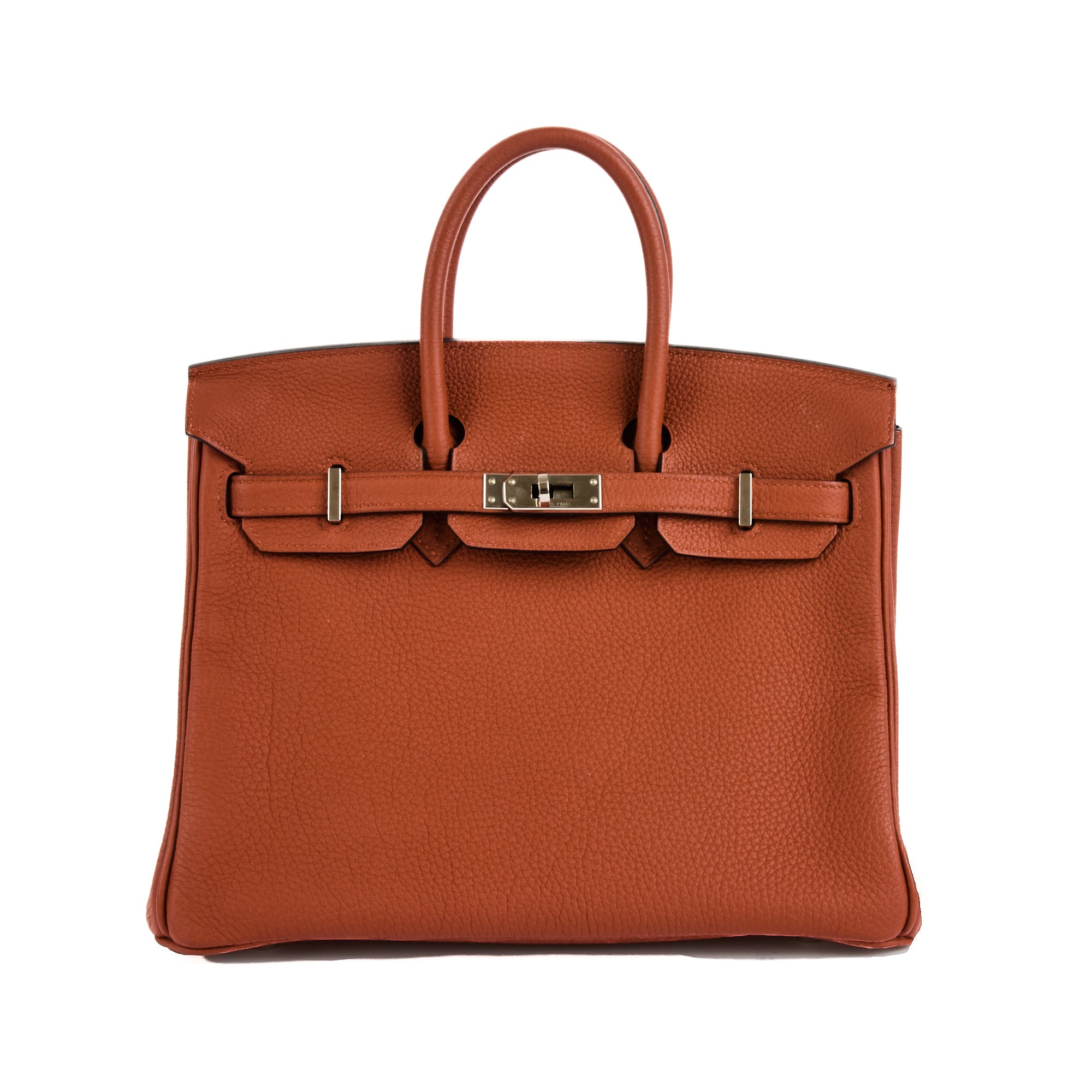 HERMES - Sac à main Birkin 25 cuir Togo Brique - Handbag