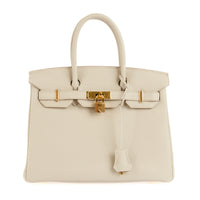 HERMES - Birkin 30 handbag in Beton Togo leather - Handbag
