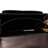 SAINT LAURENT - Sac bandoulière Sunset Small velours noir - Handbag