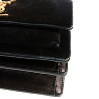 SAINT LAURENT - Sac bandoulière Sunset Small velours noir - Handbag