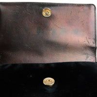 SAINT LAURENT - Sac bandoulière Sunset Small velours noir - Handbag