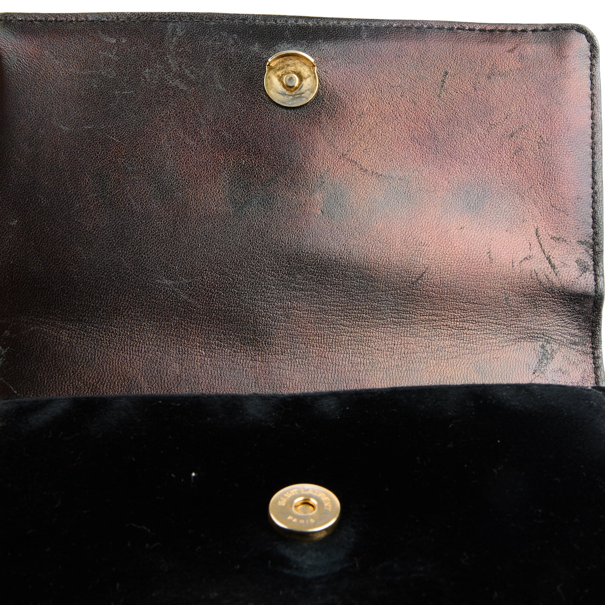 SAINT LAURENT - Sac bandoulière Sunset Small velours noir - Handbag