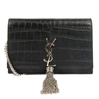 SAINT LAURENT - Mini Kate tassel black leather shoulder bag - Handbag