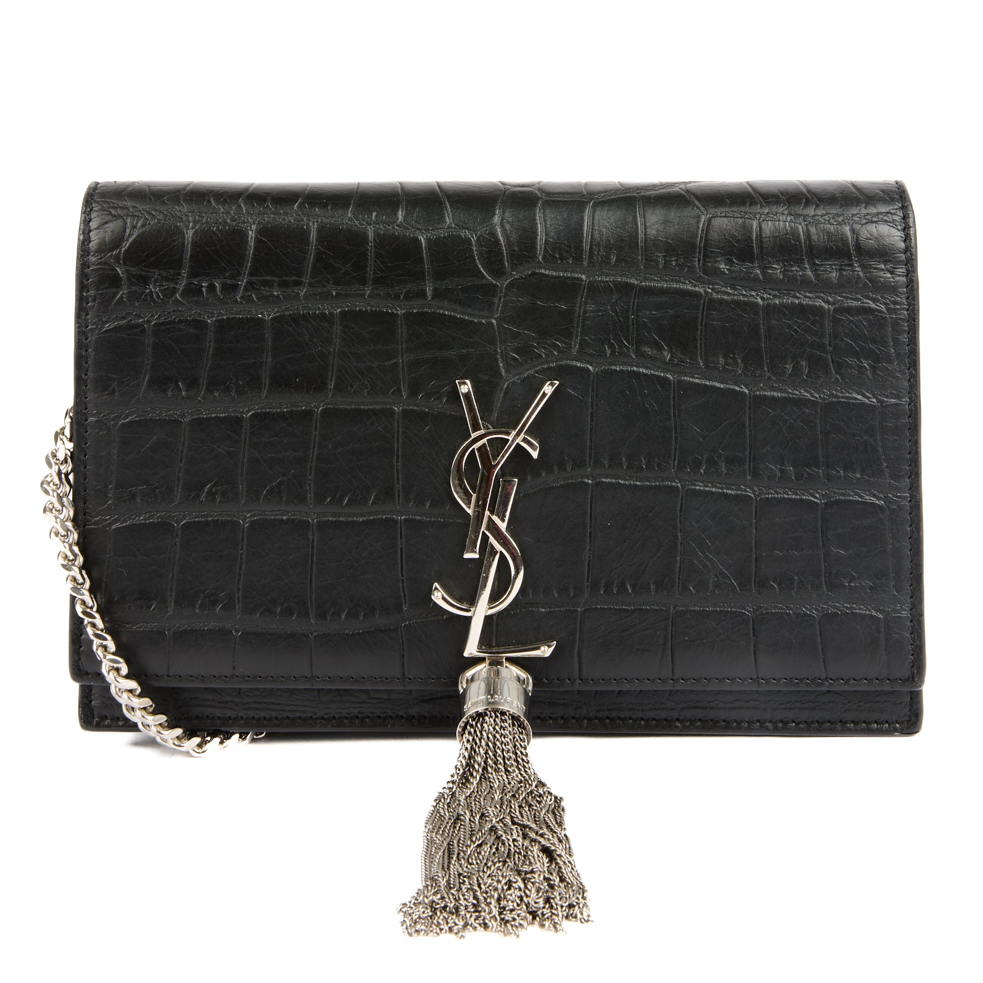 SAINT LAURENT - Mini Kate tassel black leather shoulder bag - Handbag
