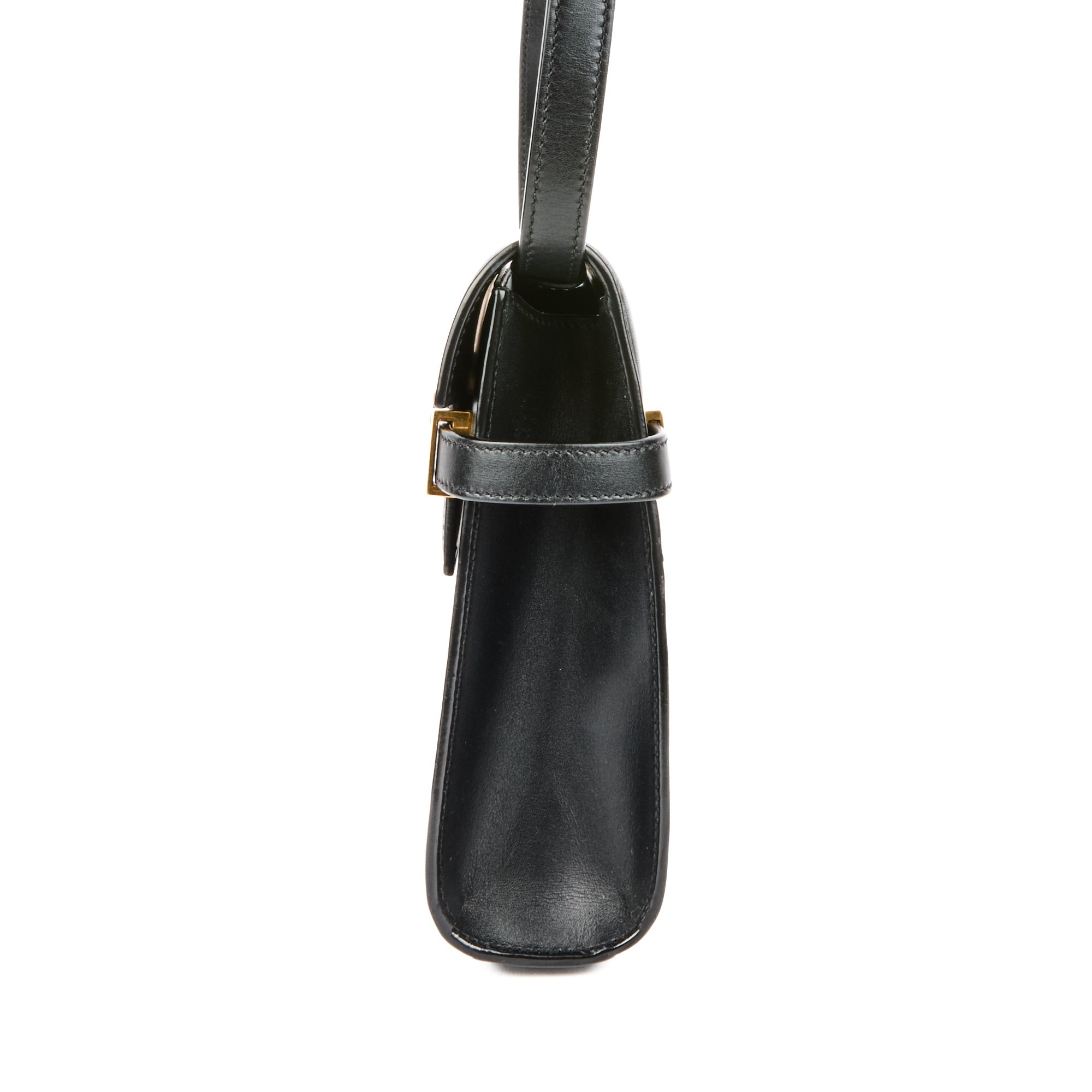 SAINT LAURENT - Sac bandoulière Manhattan Small cuir noir - Handbag