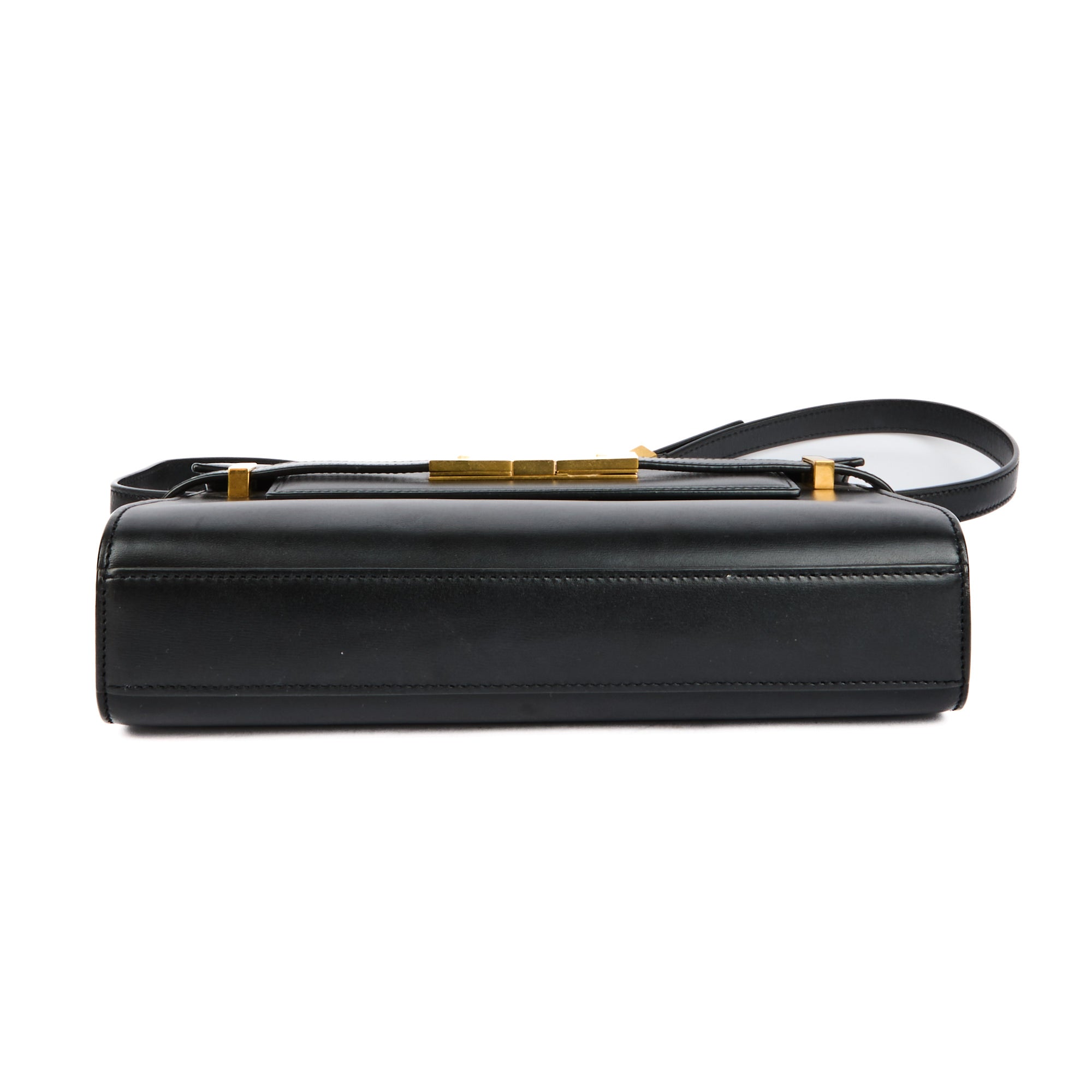 SAINT LAURENT - Sac bandoulière Manhattan Small cuir noir - Handbag