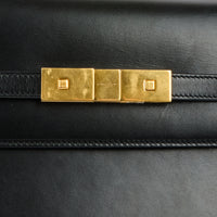 SAINT LAURENT - Sac bandoulière Manhattan Small cuir noir - Handbag