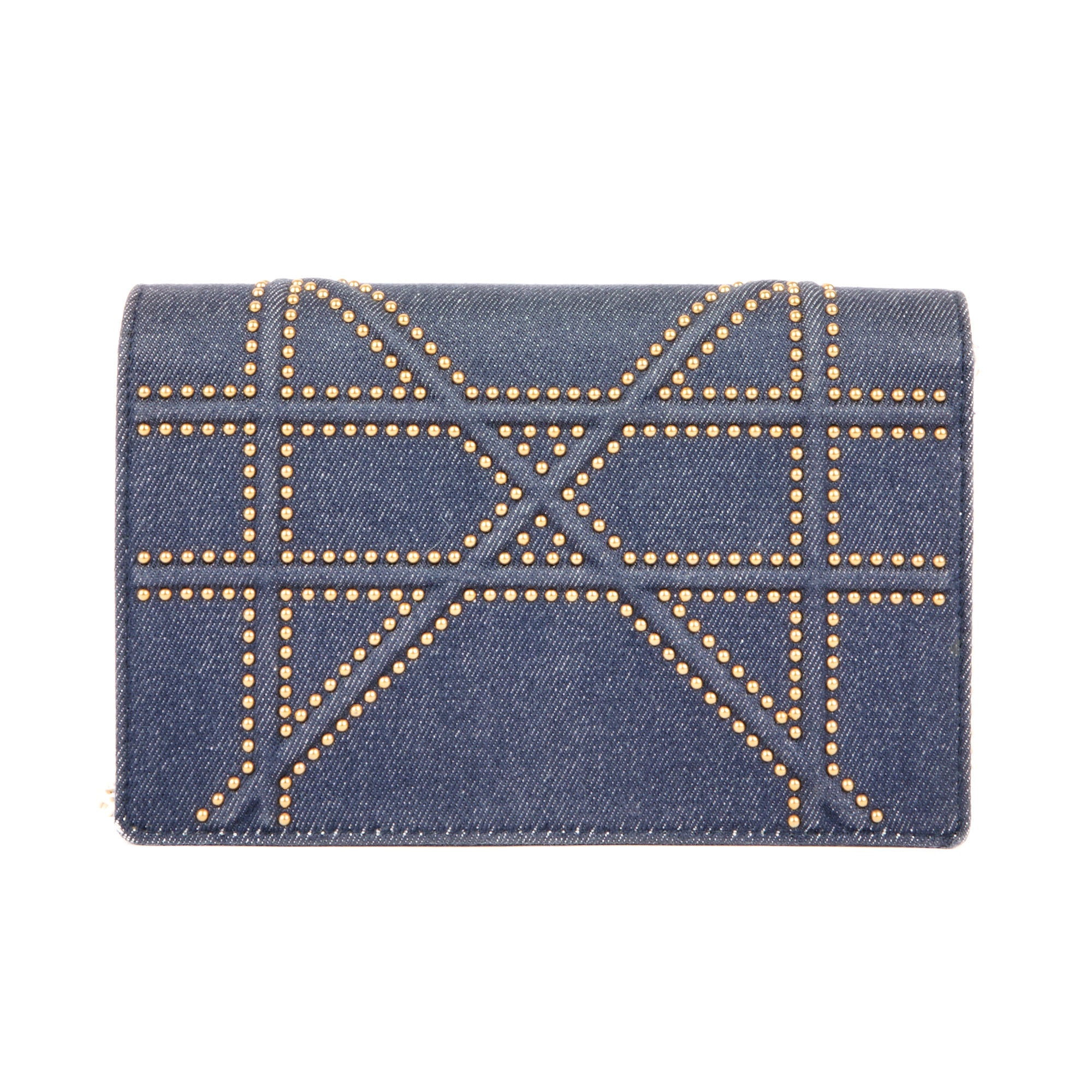 DIOR - Sac bandoulière Wallet on chain Diorama Denim Studded - Hand Bag