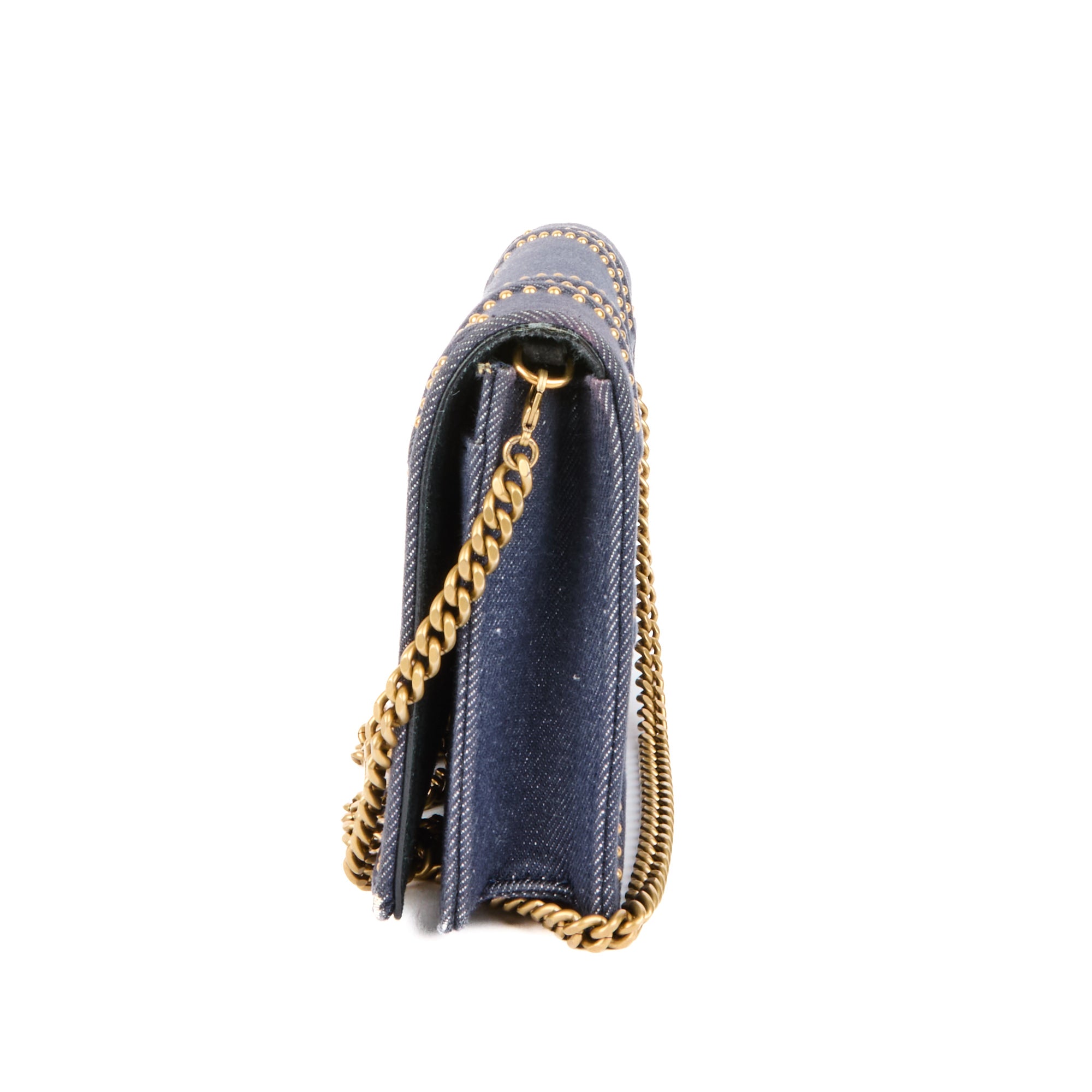 DIOR - Sac bandoulière Wallet on chain Diorama Denim Studded - Hand Bag