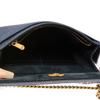 DIOR - Sac bandoulière Wallet on chain Diorama Denim Studded - Hand Bag