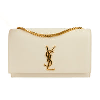 SAINT LAURENT - Sac bandoulière Kate Medium cuir écru - Handbag