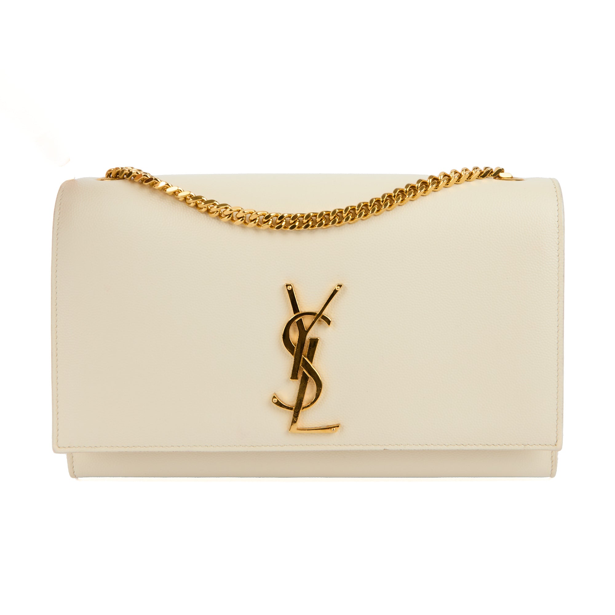 SAINT LAURENT - Sac bandoulière Kate Medium cuir écru - Handbag