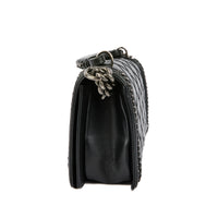 CHANEL - Sac à main Boy Handle cuir matelassé noir - Handbag