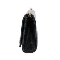 SAINT LAURENT - Sac bandoulière Mini Kate tassel cuir façon crocodile noir - Handbag