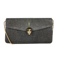 BVLGARI - Sac bandoulière Serpenti Forever cuir galuchat gris - Handbag