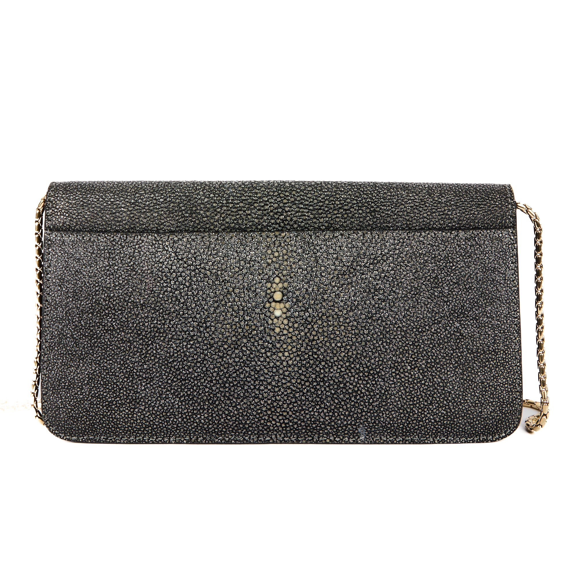 BVLGARI - Sac bandoulière Serpenti Forever cuir galuchat gris - Handbag