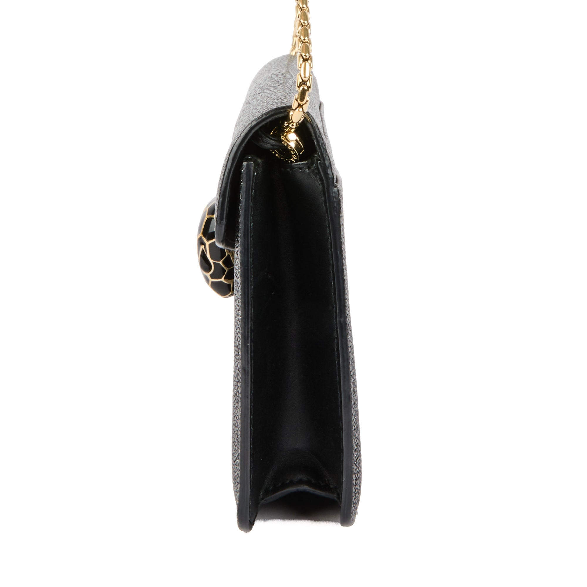 BVLGARI - Sac bandoulière Serpenti Forever cuir galuchat gris - Handbag