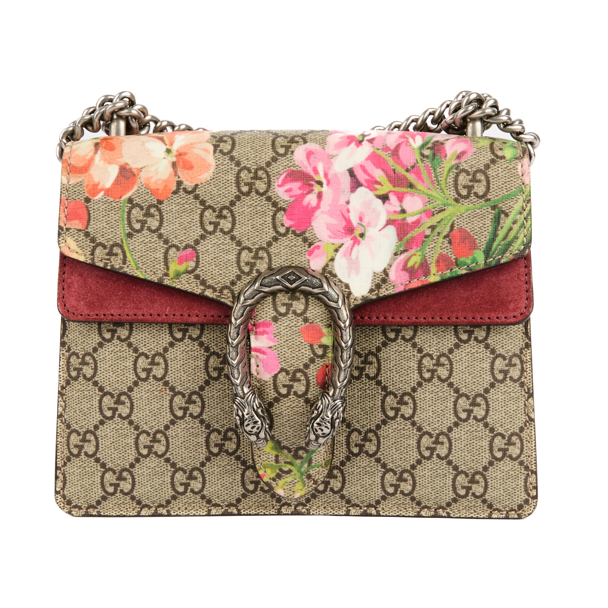 GUCCI - Sac Bandoulière Dionysus Toile GG Guccissima Fleur - Hand Bag