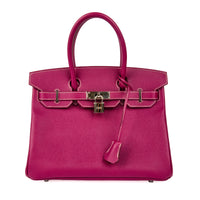 HERMES - Sac à main Birkin 30 cuir Epsom rose Candy Tosca - Handbag