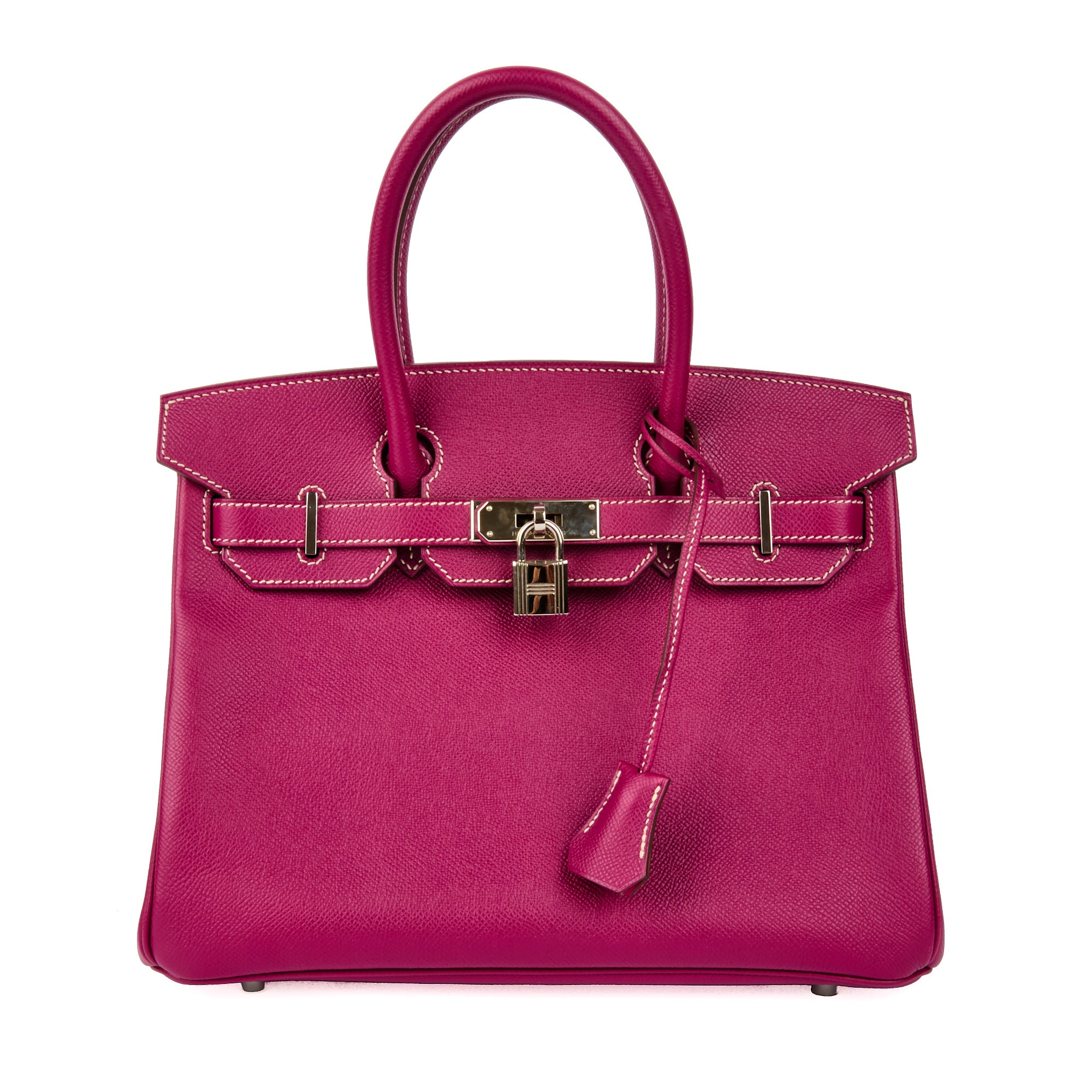 HERMES - Sac à main Birkin 30 cuir Epsom rose Candy Tosca - Handbag