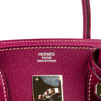 HERMES - Sac à main Birkin 30 cuir Epsom rose Candy Tosca - Handbag