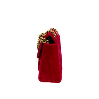 GUCCI - Sac bandoulière Petit Marmont GG velours rouge - Handbag