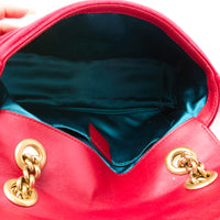 GUCCI - Sac bandoulière Petit Marmont GG velours rouge - Handbag