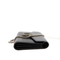 GUCCI - Dionysus Wallet on Chain Shoulder Bag in Black Leather - Handbag