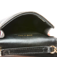CHANEL - Sac bandoulière Logo CC Phone Case cuir noir - Hand bag