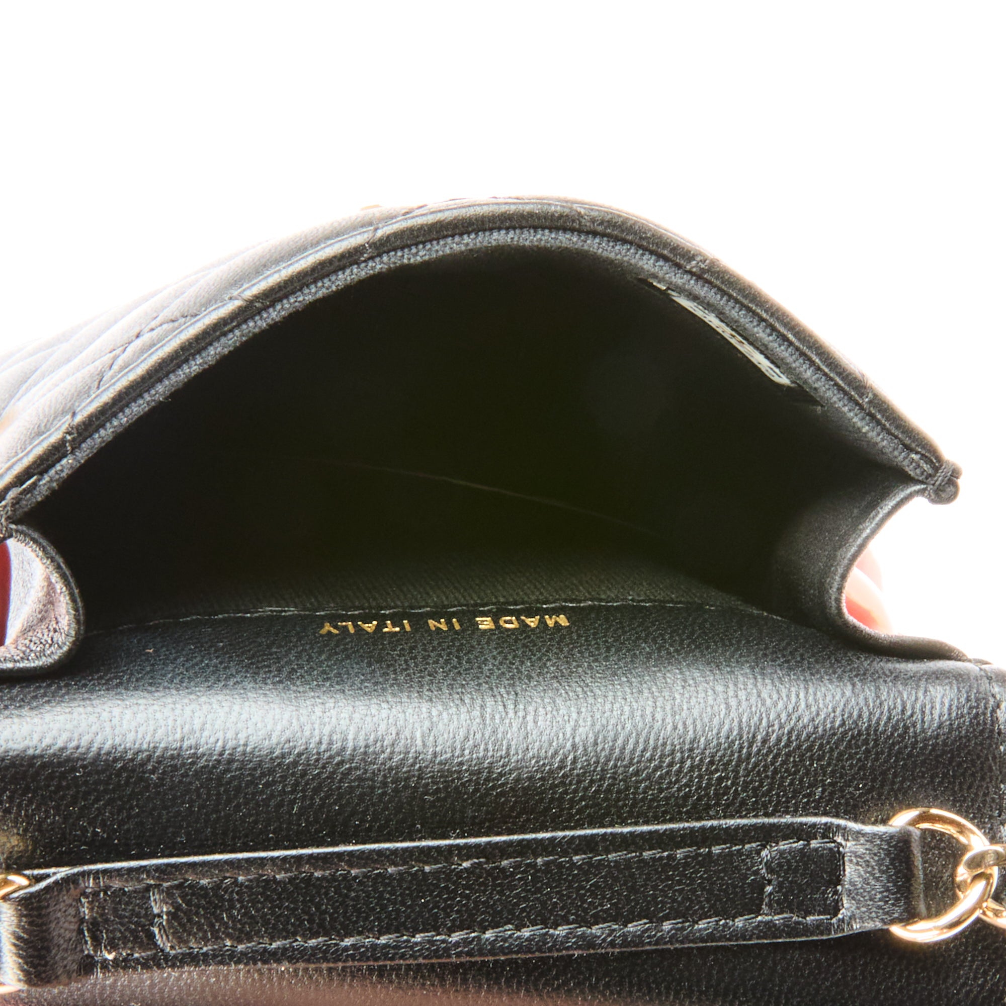 CHANEL - Sac bandoulière Logo CC Phone Case cuir noir - Hand bag