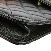CHANEL - Sac bandoulière Logo CC Phone Case cuir noir - Hand bag