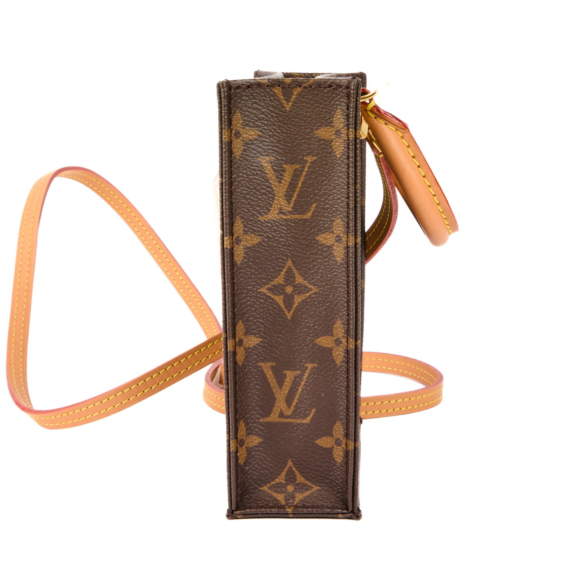 LOUIS VUITTON - Sac bandoulière Petit Plat Toile Monogram marron - Hand bag