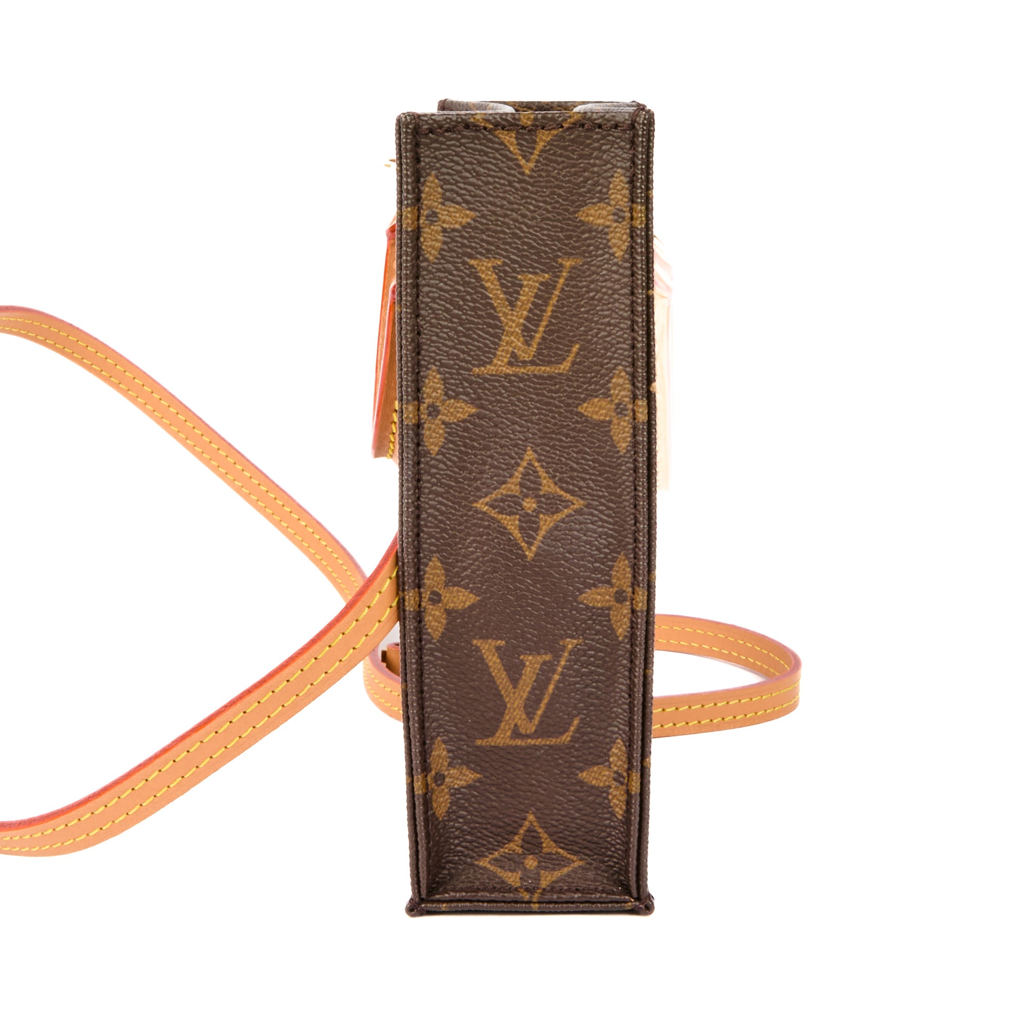 LOUIS VUITTON - Sac bandoulière Petit Plat Toile Monogram marron - Hand bag