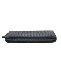 BOTTEGA VENETA - Portefeuille cuir Intreraccio bleu - Wallet