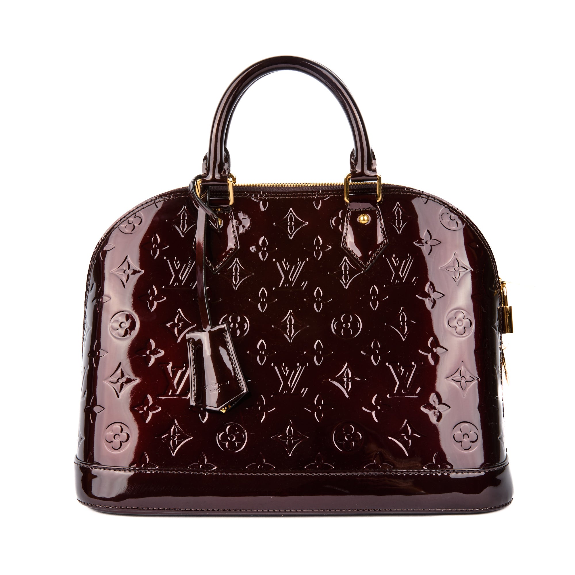LOUIS VUITTON - Alma MM handbag in Amarante Monogram Vernis leather - Handbag