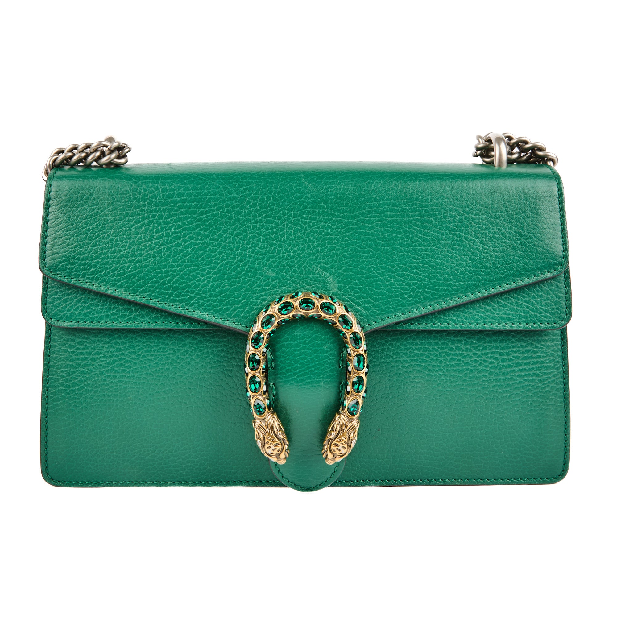 GUCCI - Sac bandoulière Dionysus Small cuir vert - Handbag