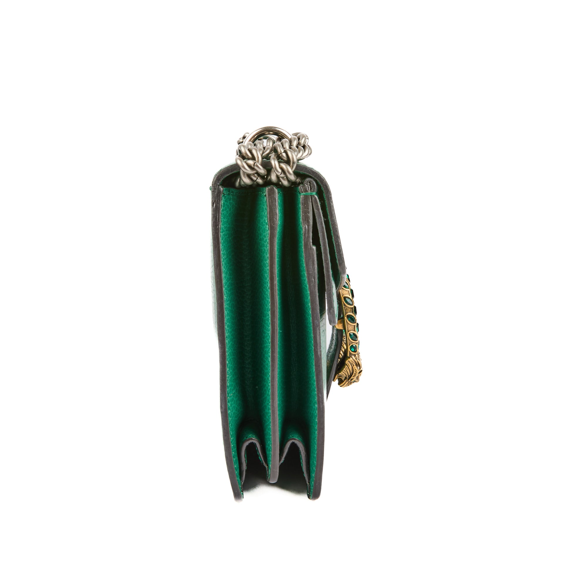 GUCCI - Sac bandoulière Dionysus Small cuir vert - Handbag