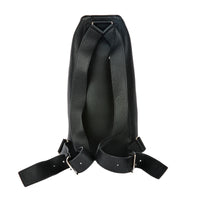 PRADA - Black leather triangle backpack - Handbag