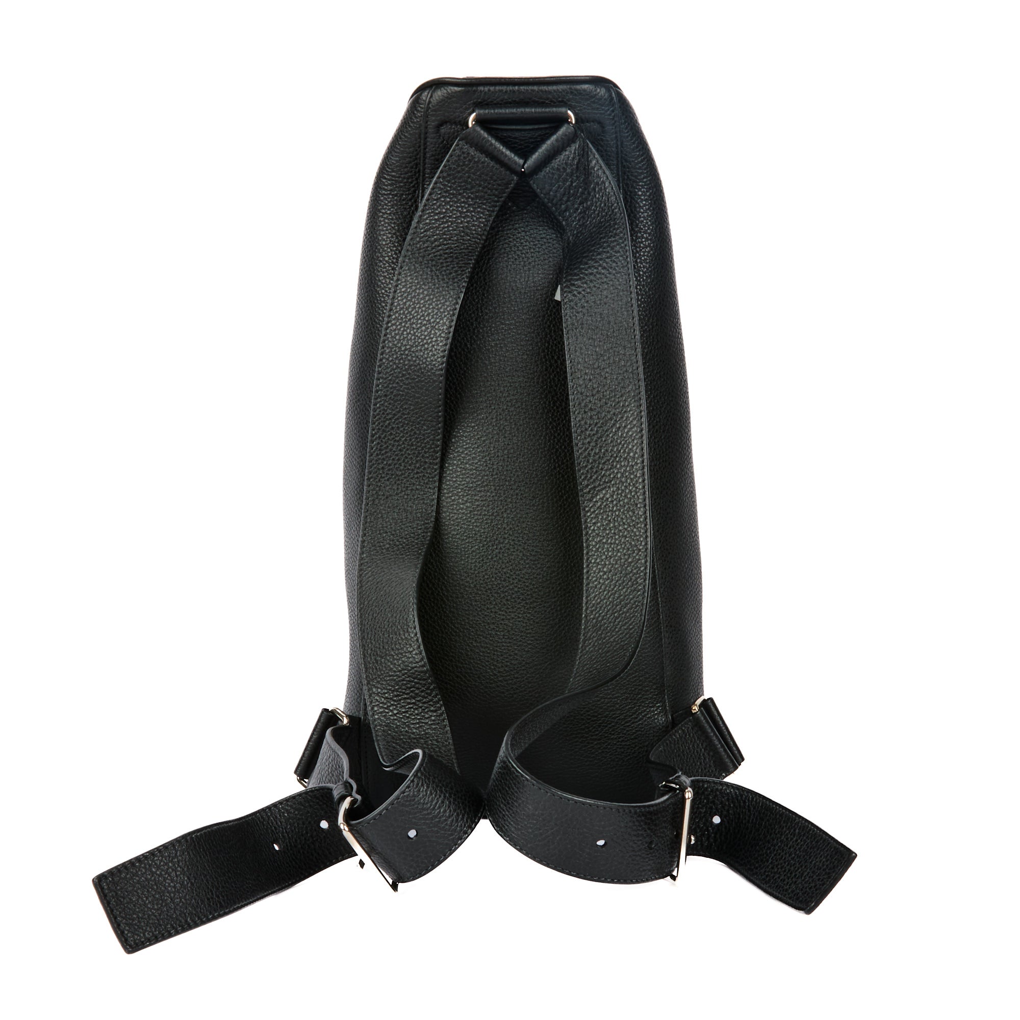 PRADA - Black leather triangle backpack - Handbag