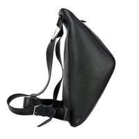 PRADA - Black leather triangle backpack - Handbag