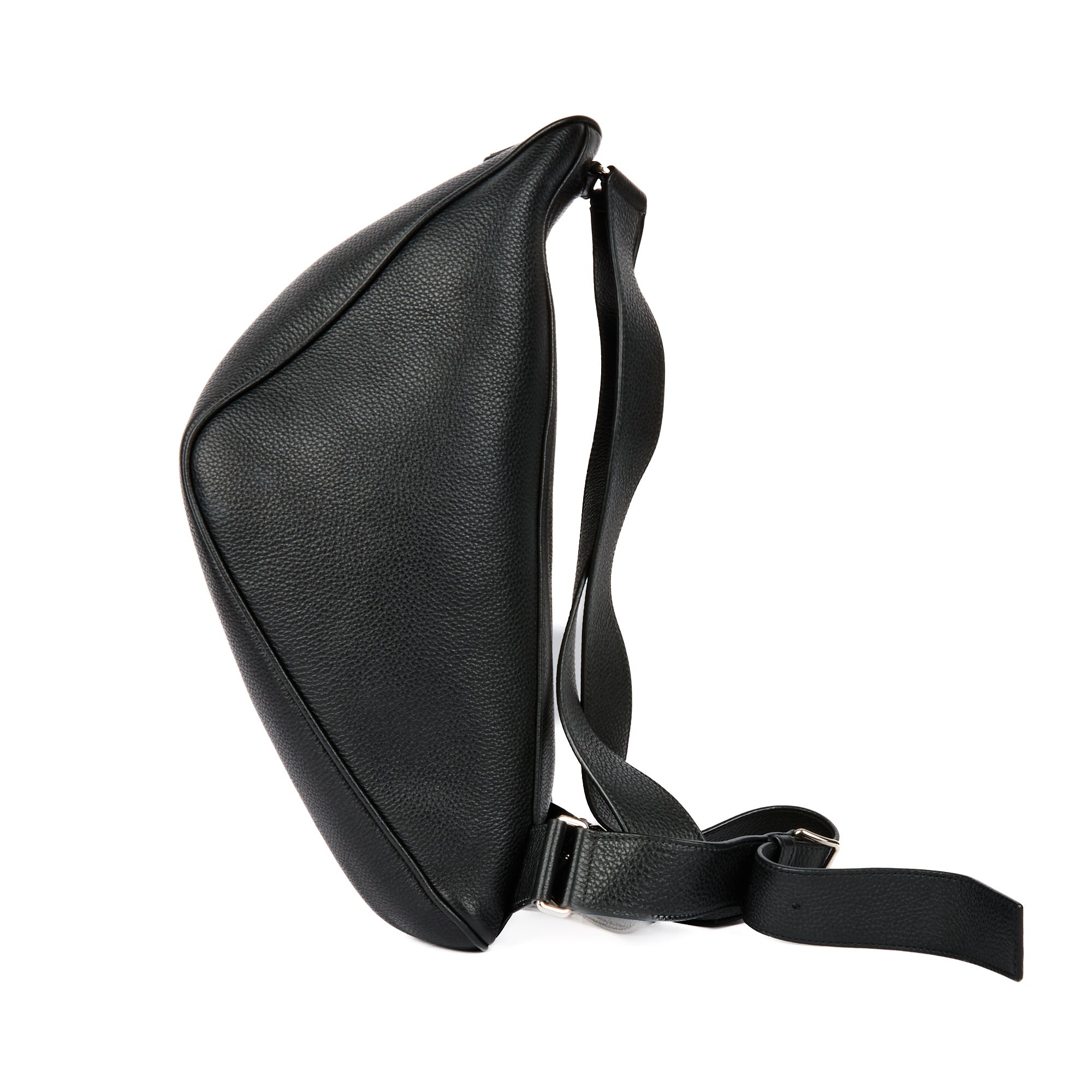 PRADA - Black leather triangle backpack - Handbag