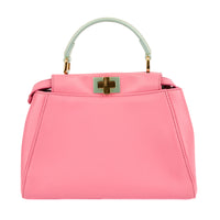 FENDI - Sac bandoulière Mini Peekaboo cuir rose - Handbag