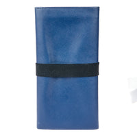 PRADA - Pochette cuir Saffiano bleu - Clutch Pouch Bag