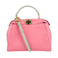 FENDI - Sac bandoulière Mini Peekaboo cuir rose - Handbag