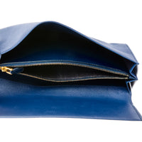 PRADA - Pochette cuir Saffiano bleu - Clutch Pouch Bag
