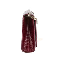 SAINT LAURENT - Sac bandoulière Kate Tassel cuir embossé crocodile bordeaux - Handbag