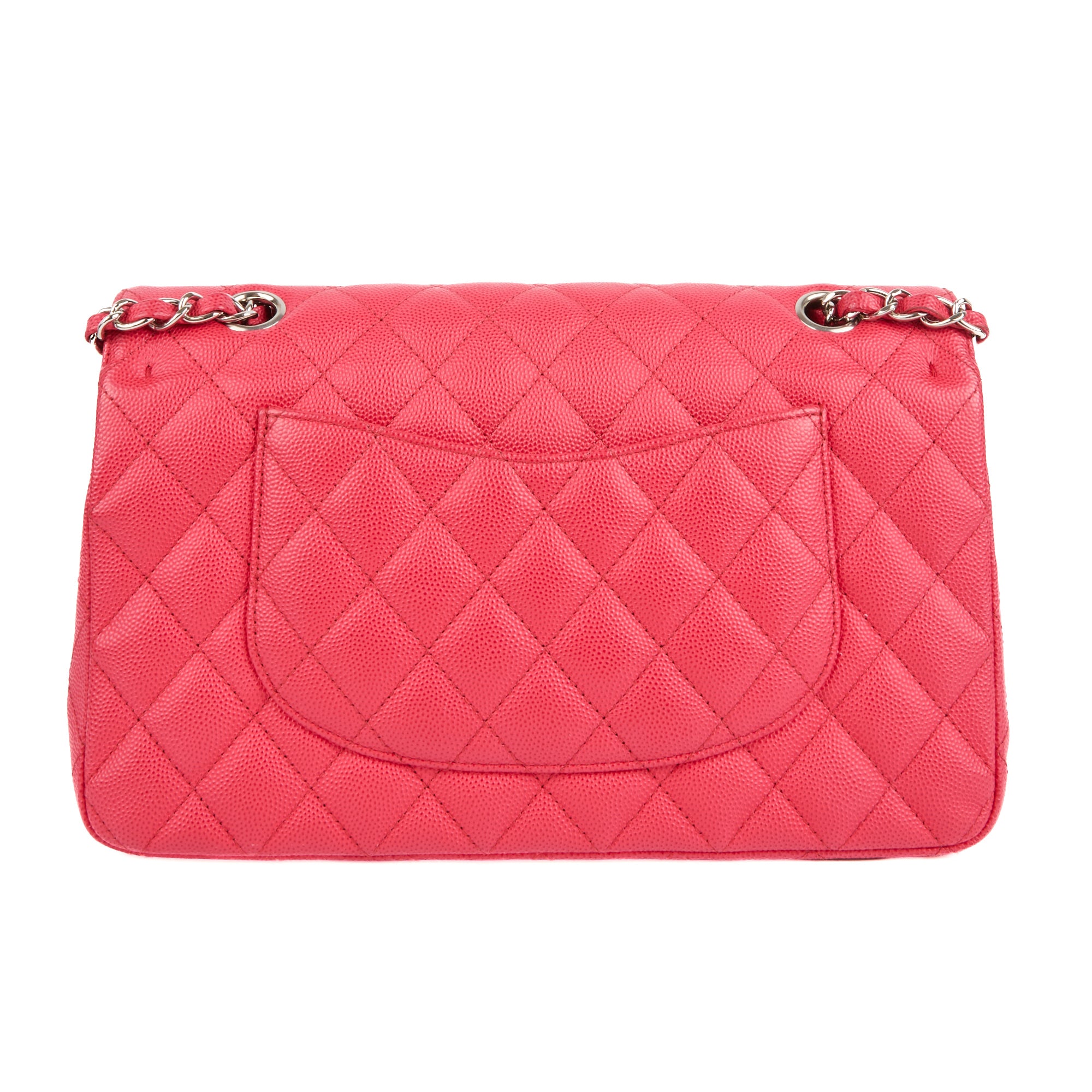 CHANEL - Sac bandoulière Timeless Medium 11.12 cuir caviar rose - Handbag